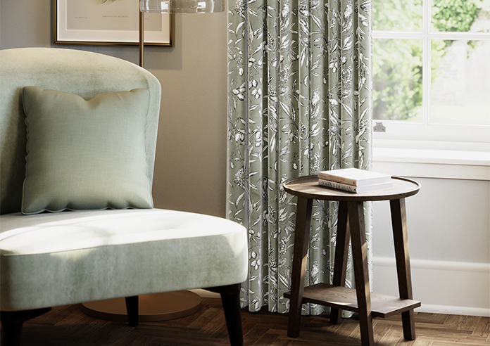 Aviary Velvet, Spruce - Made to Measure Curtain - Image 5